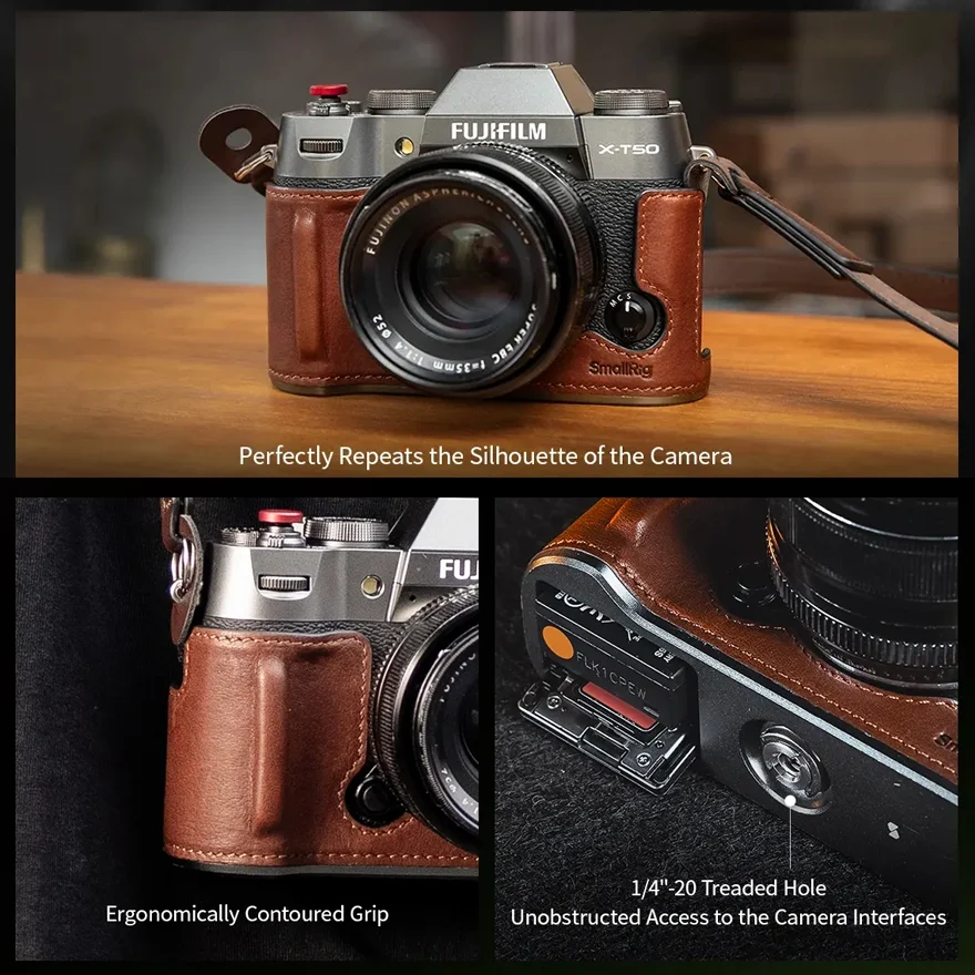 SMALLRIG Leather Half Case Kit for Fujifilm X-T50