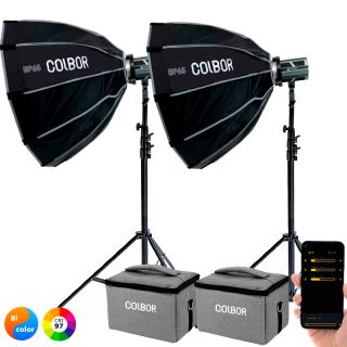 2x COLBOR CL60 Bi-Color LED kit