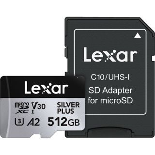 Lexar Professional SILVER PLUS MicroSDXC R205/W150 (V30) 512GB